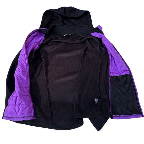 Women’s XL Purple & Black Sporty Hoodie Jacket Outerwear Activewear FILA Sport - Picture 2 of 9
